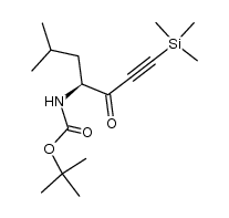 (S)-4-(tert-butoxycarbonylamino)-6-methyl-1-trimethylsilylhept-1-yn-3-one结构式