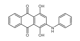 1,4-dihydroxy-2-phenylamino-9,10-anthraquinone结构式