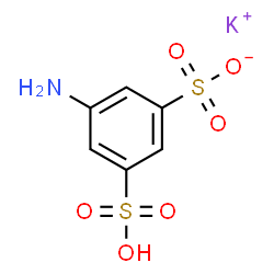 potassium hydrogen-5-aminobenzene-1,3-disulphonate结构式