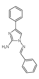 4-苯基-N-1-[(1E)-苯亚甲基]-1H-咪唑-1,2-二胺结构式