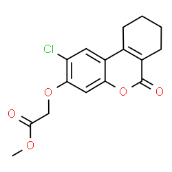 methyl 2-[(2-chloro-6-oxo-7,8,9,10-tetrahydrobenzo[c]chromen-3-yl)oxy]acetate Structure