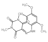 5-[(5-chloro-2,4-dimethoxy-phenyl)hydrazinylidene]-1,3-dimethyl-1,3-diazinane-2,4,6-trione结构式