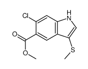 Methyl 6-chloro-3-(Methylthio)-1H-indole-5-carboxylate picture