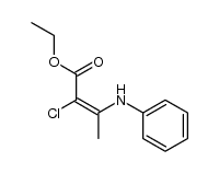 ethyl 2-chloro-3-(phenylamino)but-2-enoate结构式