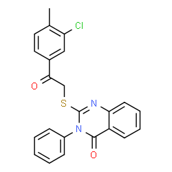2-([2-(3-CHLORO-4-METHYLPHENYL)-2-OXOETHYL]SULFANYL)-3-PHENYL-4(3H)-QUINAZOLINONE Structure