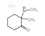 2-methyl-2-methylamino-cyclohexan-1-one结构式