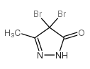 4,4-dibromo-5-methyl-2H-pyrazol-3-one structure