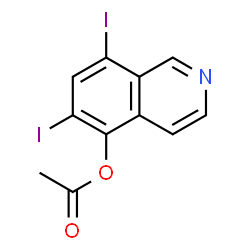 6,8-DIIODOISOQUINOLIN-5-YL ACETATE结构式