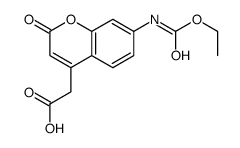 2-(7-((乙氧基羰基)氨基)-2-氧代-2H-苯并吡喃-4-基)乙酸结构式