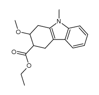 ethyl 2-methoxy-9-methyl-2,3,4,9-tetrahydro-1H-carbazole-3-carboxylate结构式