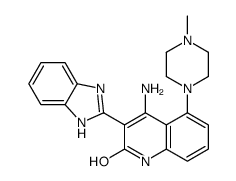 4-Amino-3-(1H-benzimidazol-2-yl)-5-(4-methyl-1-piperazinyl)-2(1H) -quinolinone Structure