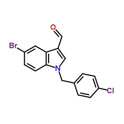 5-Bromo-1-(4-chlorobenzyl)-1H-indole-3-carbaldehyde Structure