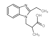 3-(2-ethylbenzimidazol-1-yl)-2-methylpropanoic acid结构式
