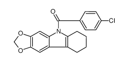 (4-chlorophenyl)-(5,6,7,8-tetrahydro-[1,3]dioxolo[4,5-b]carbazol-9-yl)methanone结构式