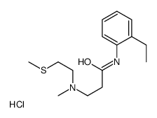 N-(2-ethylphenyl)-3-[methyl(2-methylsulfanylethyl)amino]propanamide,hydrochloride Structure