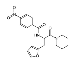 N-[1-(furan-2-yl)-3-oxo-3-piperidin-1-ylprop-1-en-2-yl]-4-nitrobenzamide结构式