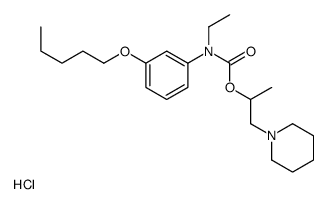 1-piperidin-1-ium-1-ylpropan-2-yl N-ethyl-N-(3-pentoxyphenyl)carbamate,chloride结构式