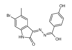 N'-(6-bromo-5-methyl-2-oxoindol-3-yl)-4-hydroxybenzohydrazide Structure