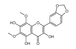 2-benzo[1,3]dioxol-5-yl-3,5,7-trihydroxy-6,8-dimethoxy-chromen-4-one Structure