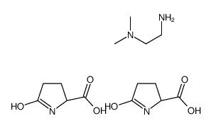 5-oxo-L-proline, compound with N,N-dimethylethane-1,2-diamine (2:1) Structure