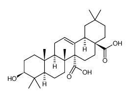 (18α)-3β-Hydroxyolean-12-ene-27,28-dioic acid结构式