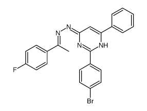 2-(4-Bromophenyl)-4-{(2E)-2-[1-(4-fluorophenyl)ethylidene]hydrazi no}-6-phenylpyrimidine结构式