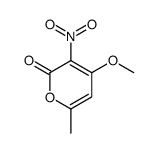 3-Nitro-4-methoxy-6-methyl-2H-pyran-2-one结构式