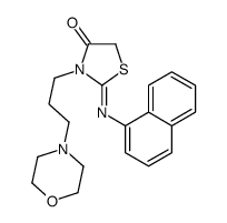 3-(3-morpholin-4-ylpropyl)-2-naphthalen-1-ylimino-1,3-thiazolidin-4-one Structure