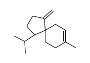 (1R,5R)-8-methyl-4-methylidene-1-propan-2-ylspiro[4.5]dec-8-ene结构式