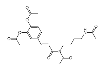 N-Acetyl-N-[4-(acetylamino)butyl]-3-[3,4-bis(acetyloxy)phenyl]propenamide结构式