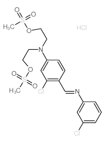 3-chloro-4-[(3-chlorophenyl)iminomethyl]-N,N-bis(2-methylsulfonyloxyethyl)aniline结构式