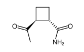 Cyclobutanecarboxamide, 2-acetyl-, trans- (9CI)结构式