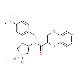N-[4-(dimethylamino)benzyl]-N-(1,1-dioxidotetrahydrothiophen-3-yl)-2,3-dihydro-1,4-benzodioxine-2-carboxamide结构式
