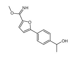 methyl 5-[4-(1-hydroxyethyl)phenyl]furan-2-carboximidate结构式