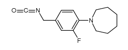 1-[2-fluoro-4-(isocyanatomethyl)phenyl]azepane结构式