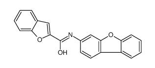 N-dibenzofuran-3-yl-1-benzofuran-2-carboxamide结构式