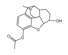 (5alpha,6alpha)-4,5-epoxy-6-hydroxy-17-methylmorphinan-3-yl acetate结构式