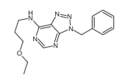 3H-1,2,3-Triazolo[4,5-d]pyrimidin-7-amine, N-(3-ethoxypropyl)-3-(phenylmethyl)- (9CI)结构式