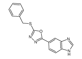 1H-Benzimidazole,5-[5-[(phenylmethyl)thio]-1,3,4-oxadiazol-2-yl]-(9CI) picture