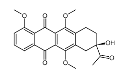 (-)-(2R)-2-Acetyl-2-hydroxy-5,7,12-trimethoxy-1,2,3,4-tetrahydronaphthacene-5,12-dione Structure