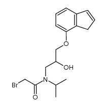 7-(3-N-bromoacetyl-N-isopropylamino-2-hydroxypropoxy)indene Structure