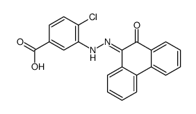 4-chloro-3-[2-(10-oxophenanthren-9-ylidene)hydrazinyl]benzoic acid Structure