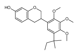 3-[5-(1,1-Dimethyl-propyl)-2,3,4-trimethoxy-phenyl]-chroman-7-ol Structure