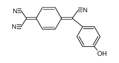 2-{4-[Cyano-(4-hydroxy-phenyl)-methylene]-cyclohexa-2,5-dienylidene}-malononitrile Structure