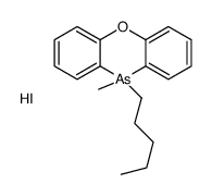 10-methyl-10-pentylphenoxarsinin-5-ium,iodide结构式