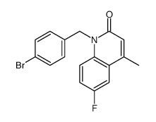 1-[(4-bromophenyl)methyl]-6-fluoro-4-methylquinolin-2-one Structure