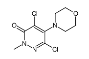 4,6-dichloro-2-methyl-5-morpholin-4-ylpyridazin-3-one结构式