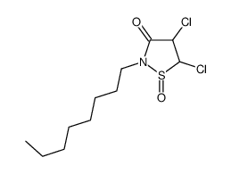 4,5-dichloro-2-octyl-1-oxo-1,2-thiazolidin-3-one结构式