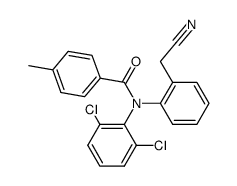 N-(2-Cyanomethyl-phenyl)-N-(2,6-dichloro-phenyl)-4-methyl-benzamide结构式