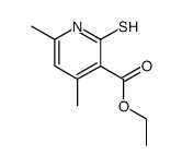 2-Mercapto-4,6-dimethyl-3-pyridincarbonsaeure-ethylester Structure